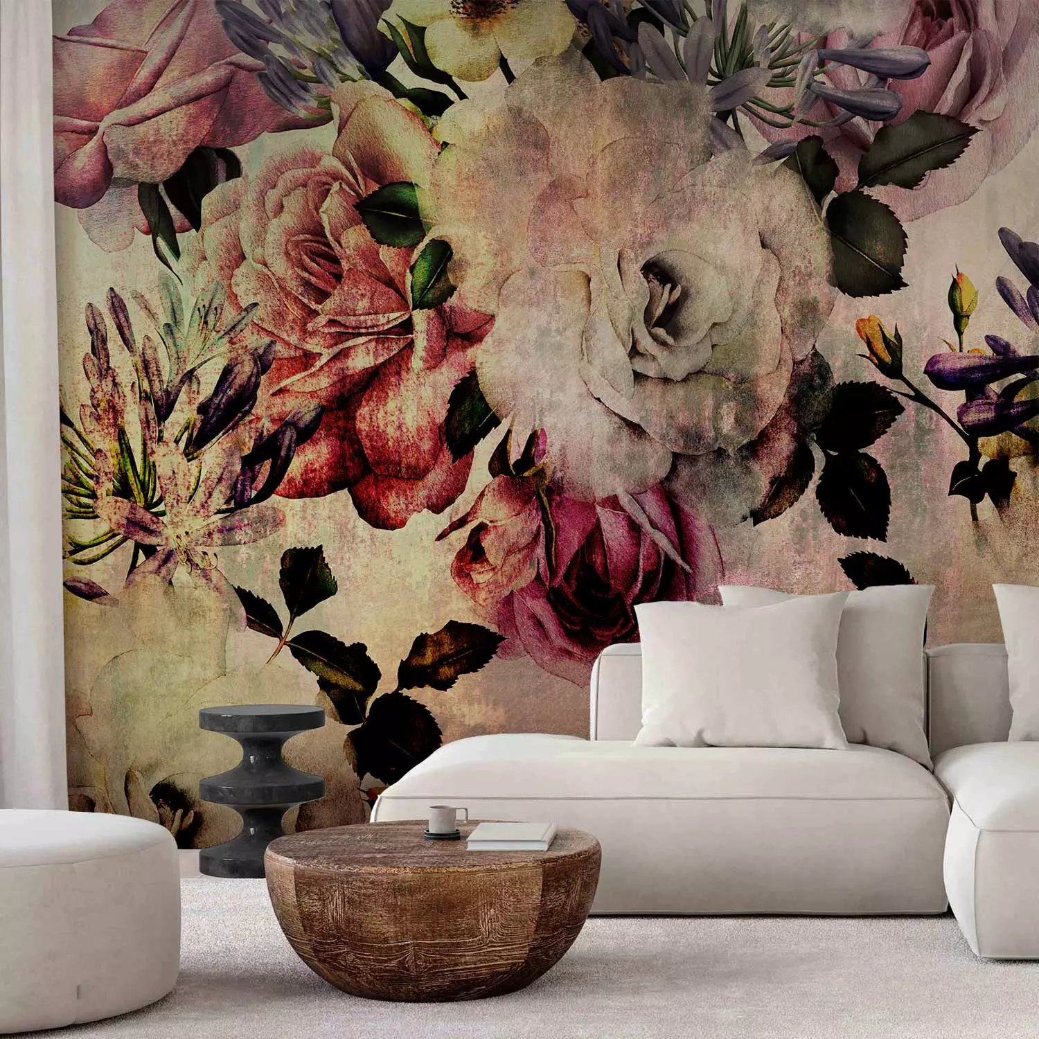 Wall Mural Nostalgia Flowers