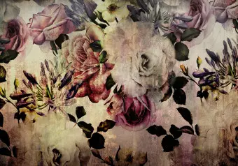 Wall Mural Nostalgia Flowers Wallpaper Cropper