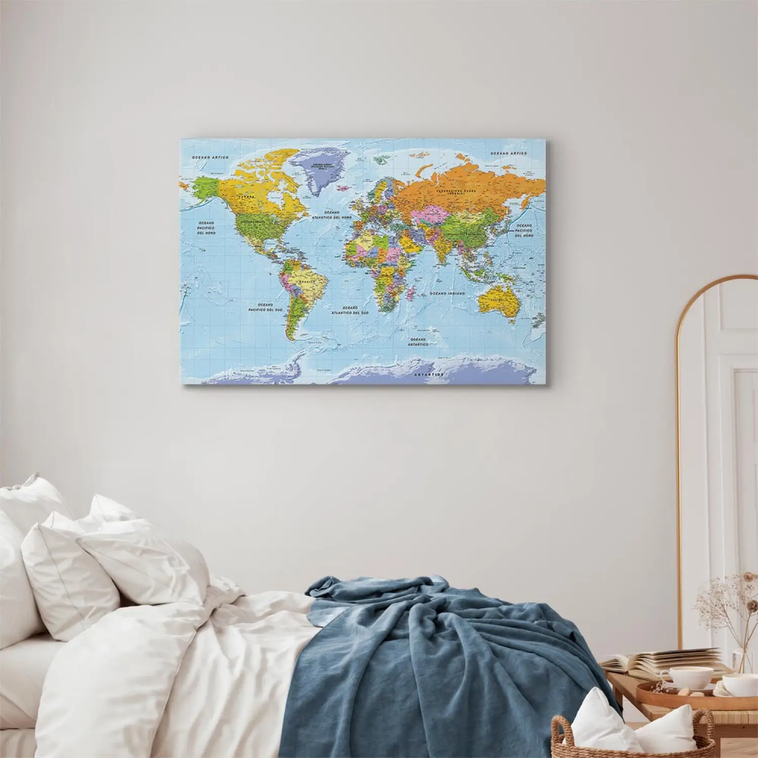colorful world map poster