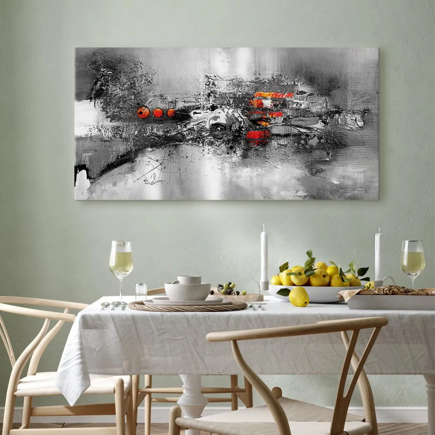 Canvas Print Black and White Expression - Industrial Style