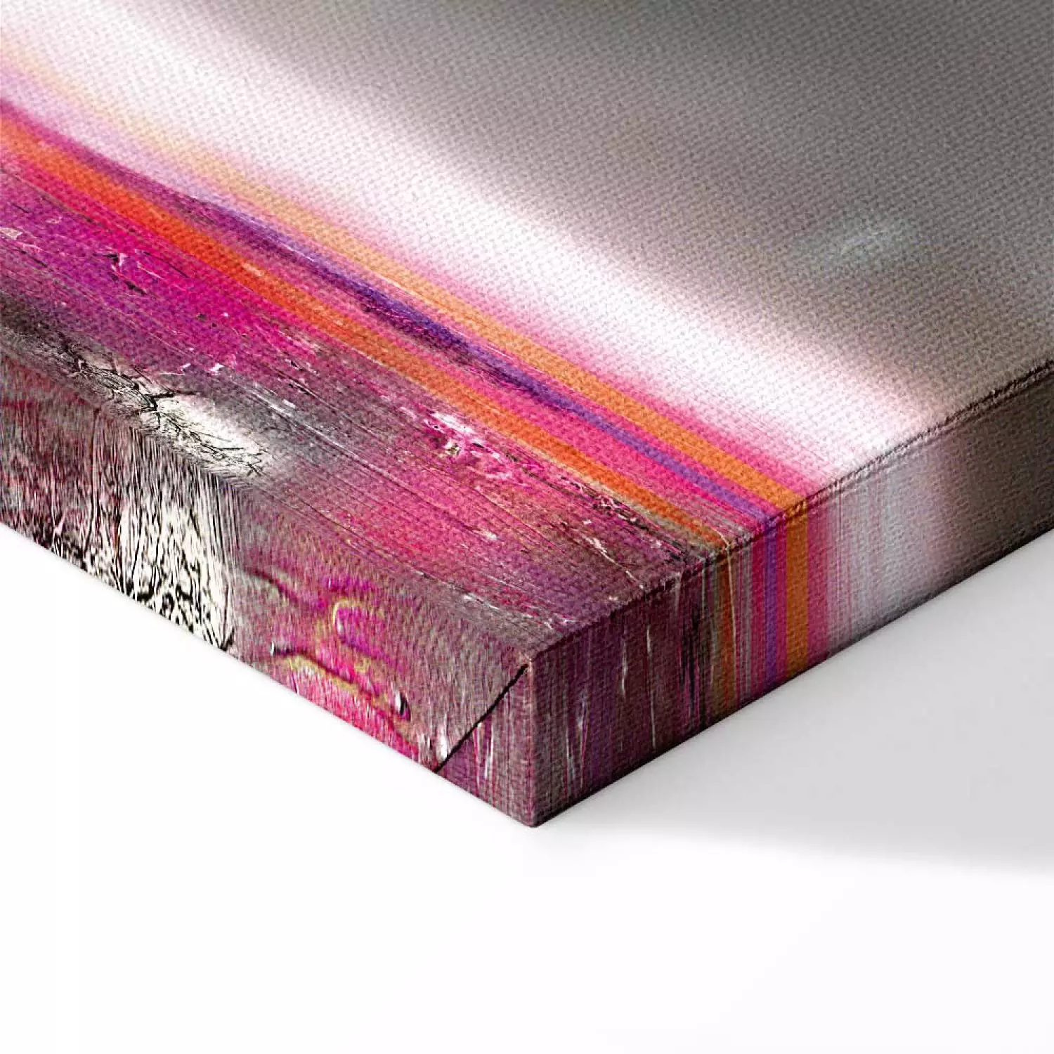 Canvas Abstract Art - Pink World in Artistic Interpretation