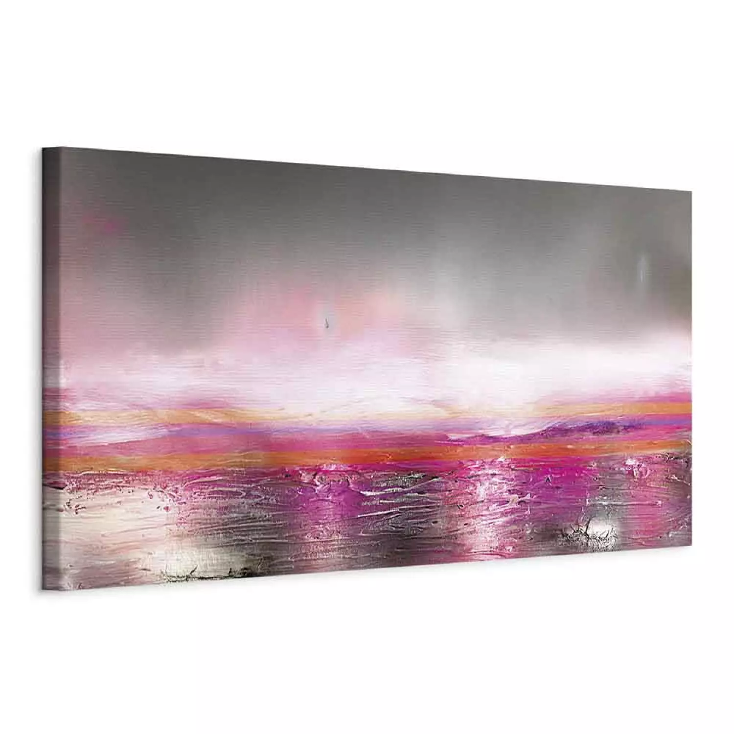 Canvas Abstract Art - Pink World in Artistic Interpretation