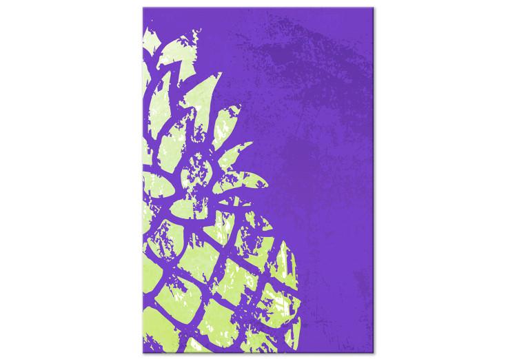 Canvas Tropical fruit - abstract still life on a purple background, ideal for the room and the kitchen