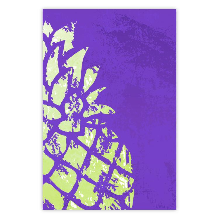 Poster Fragment of Exoticism - abstract tropical fruit on a purple background