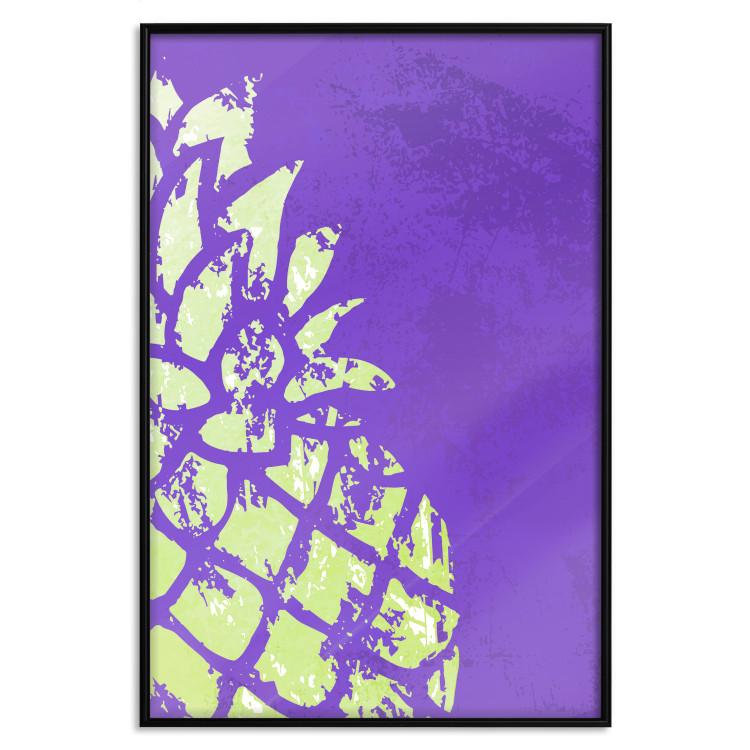 Poster Fragment of Exoticism - abstract tropical fruit on a purple background