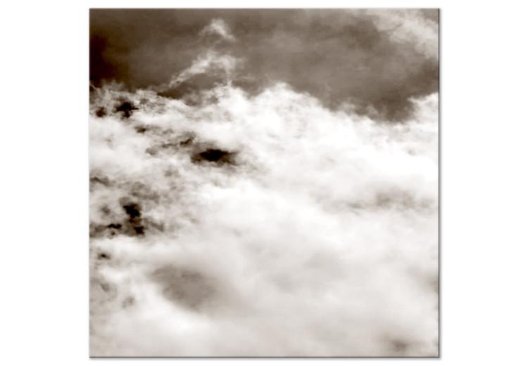 Canvas Clouds of time - artistic black and white photo of the clouded skies