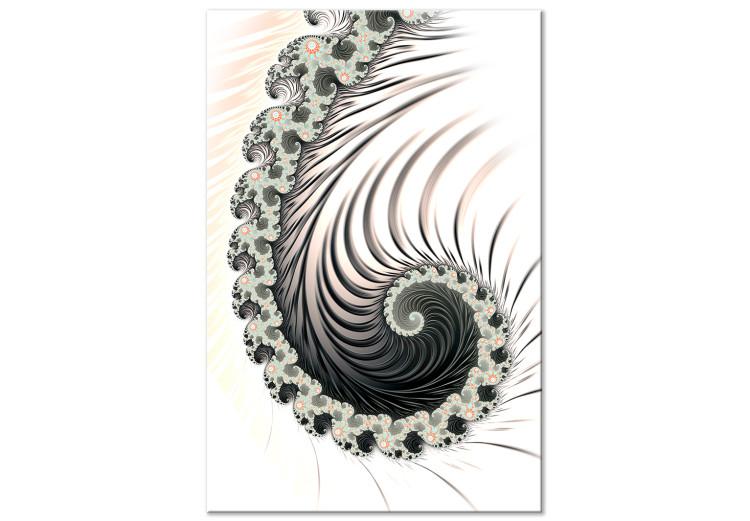 Canvas Spiral fractals - a psychedelic pattern on a white background