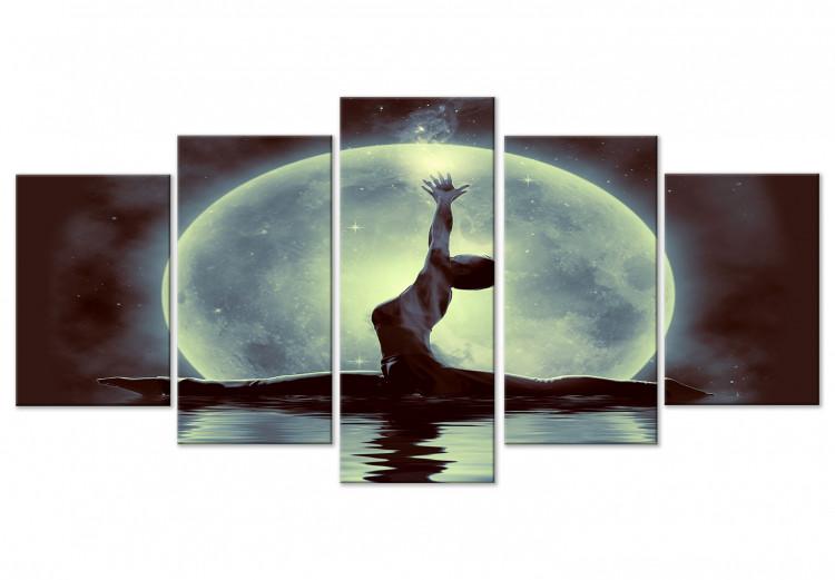 Canvas Lunar dance - a ballerina against the background of moon