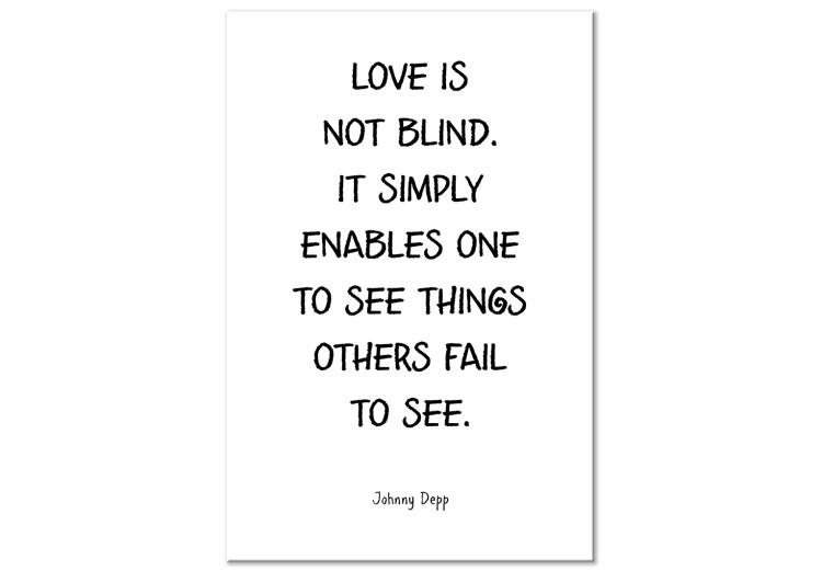 Canvas Deeper Look - A quote about love in English on a white background