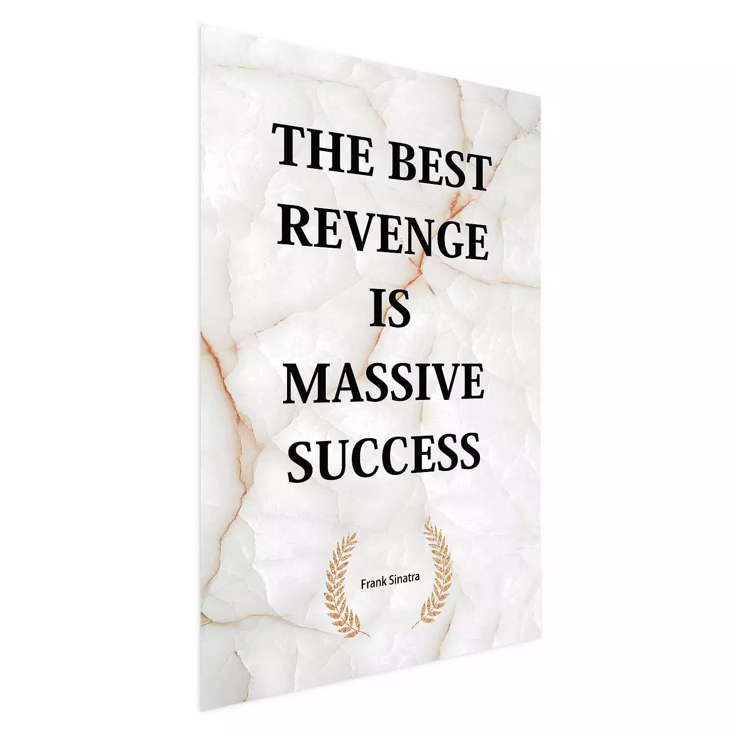 Poster The Best Revenge Is Massive Success - English texts on a marble background