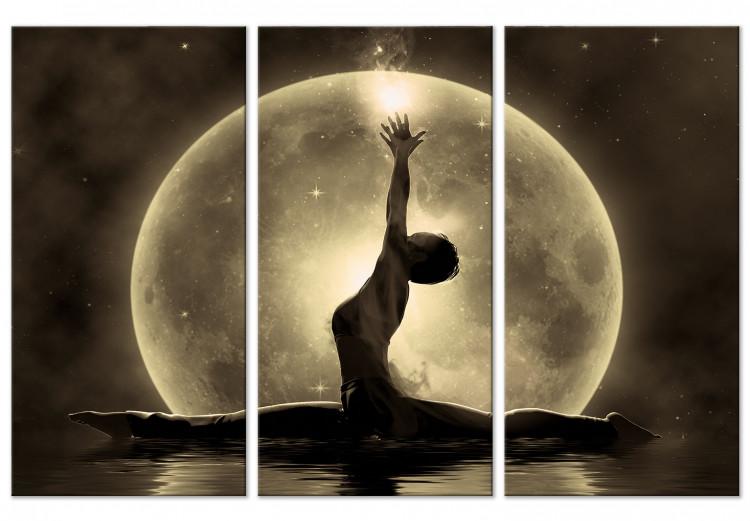 Canvas Lunar dance - a ballerina theme against the background with moon