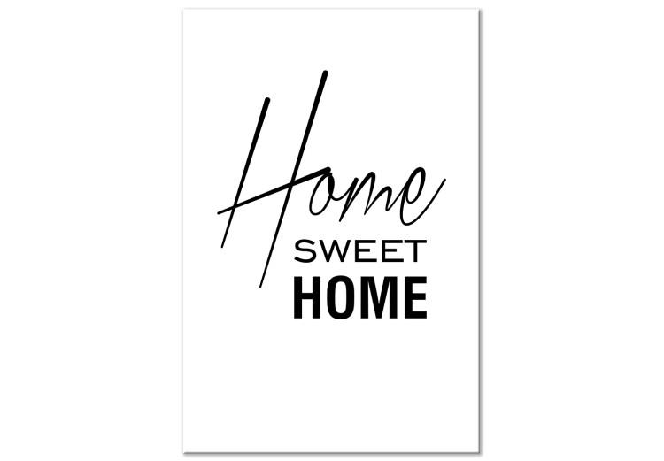 Canvas Black and White: Home Sweet Home (1 Part) Vertical
