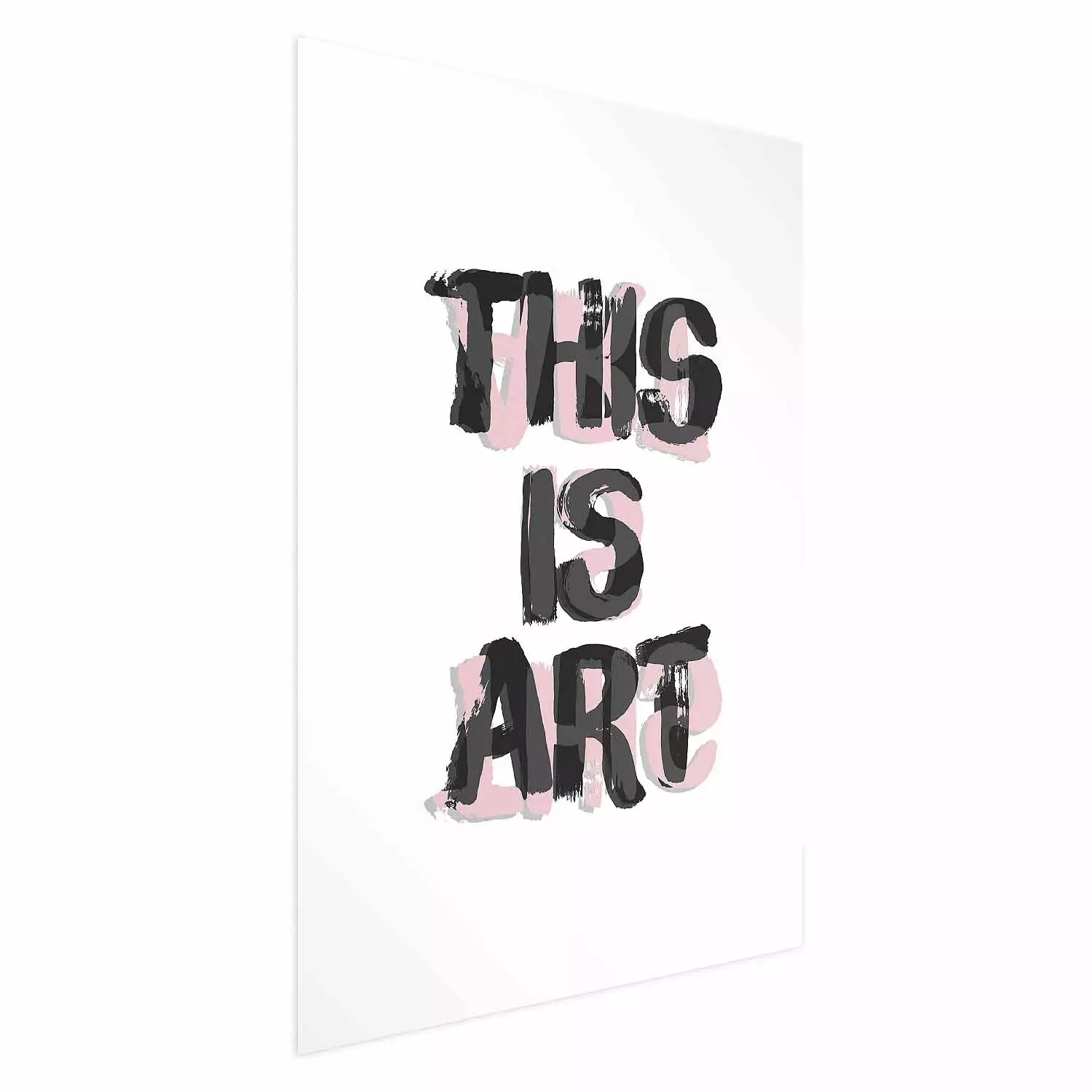 Wall Poster This Is Art - black English text in a painted style on a white background