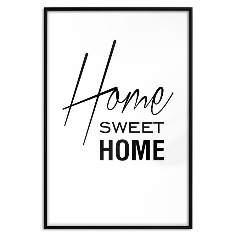 Poster Black and White: Home Sweet Home - black and white English text
