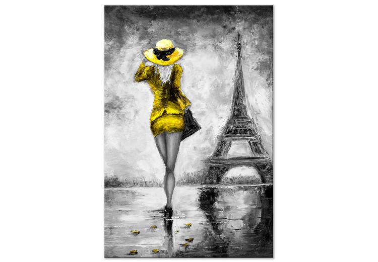 Canvas Parisian Woman (1 Part) Vertical Yellow