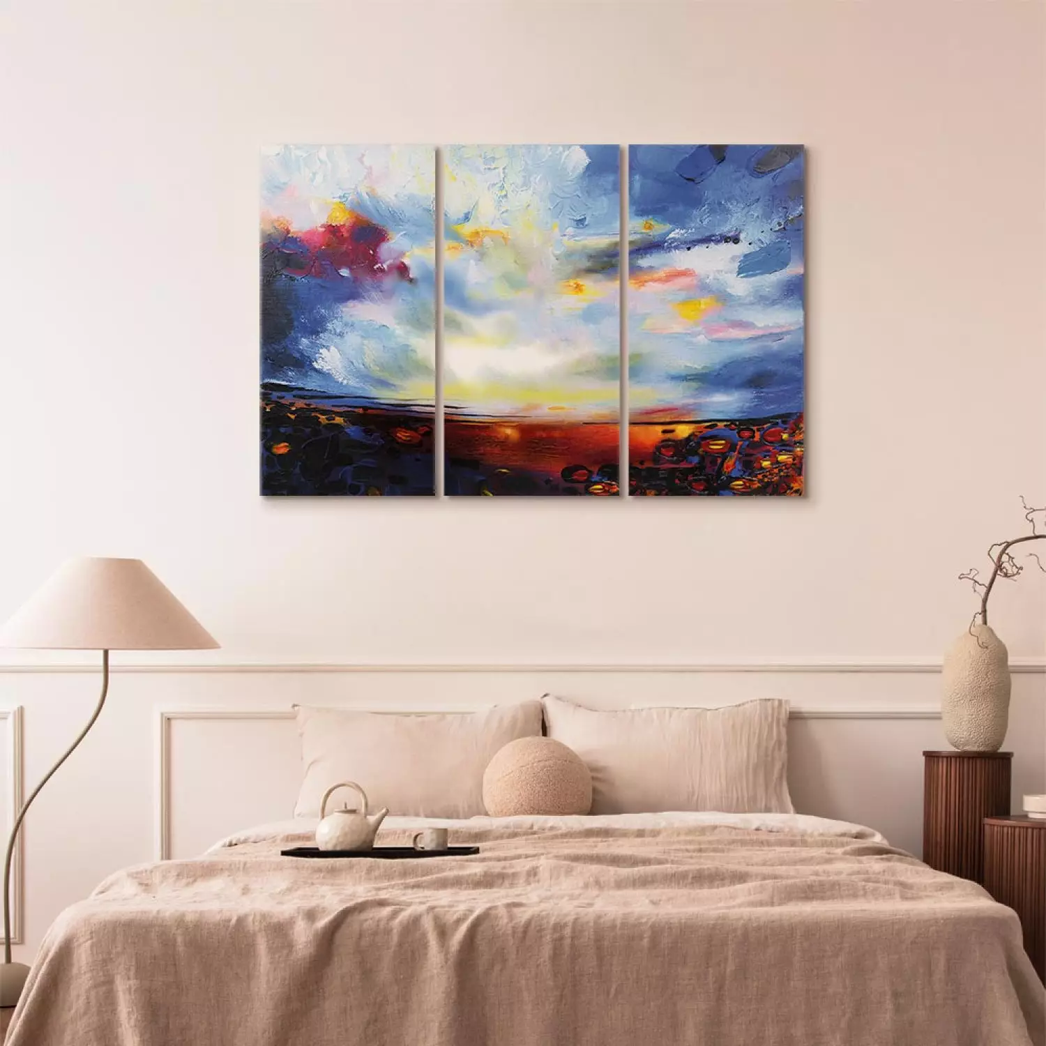 Canvas Art Print Colourful Sky (3-piece)