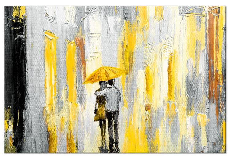Canvas Umbrella in Love (1 Part) Wide Yellow