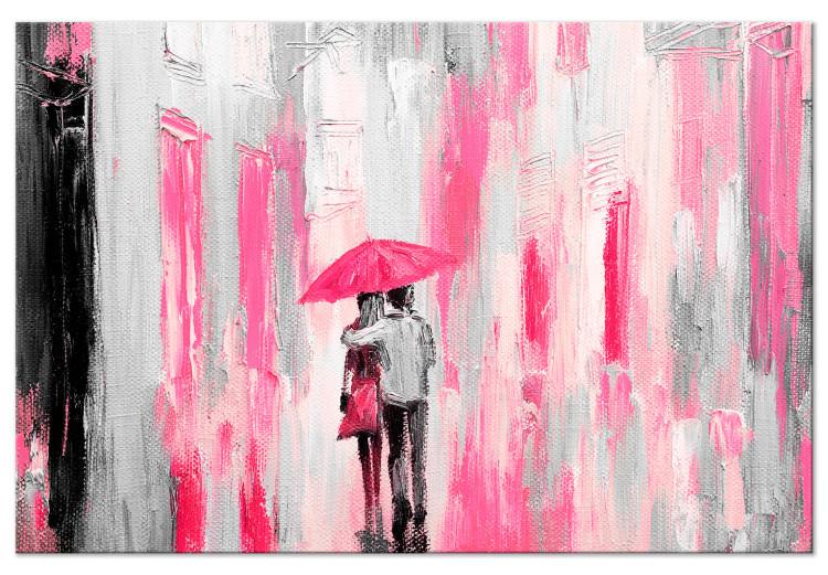 Canvas Umbrella in Love (1 Part) Wide Pink
