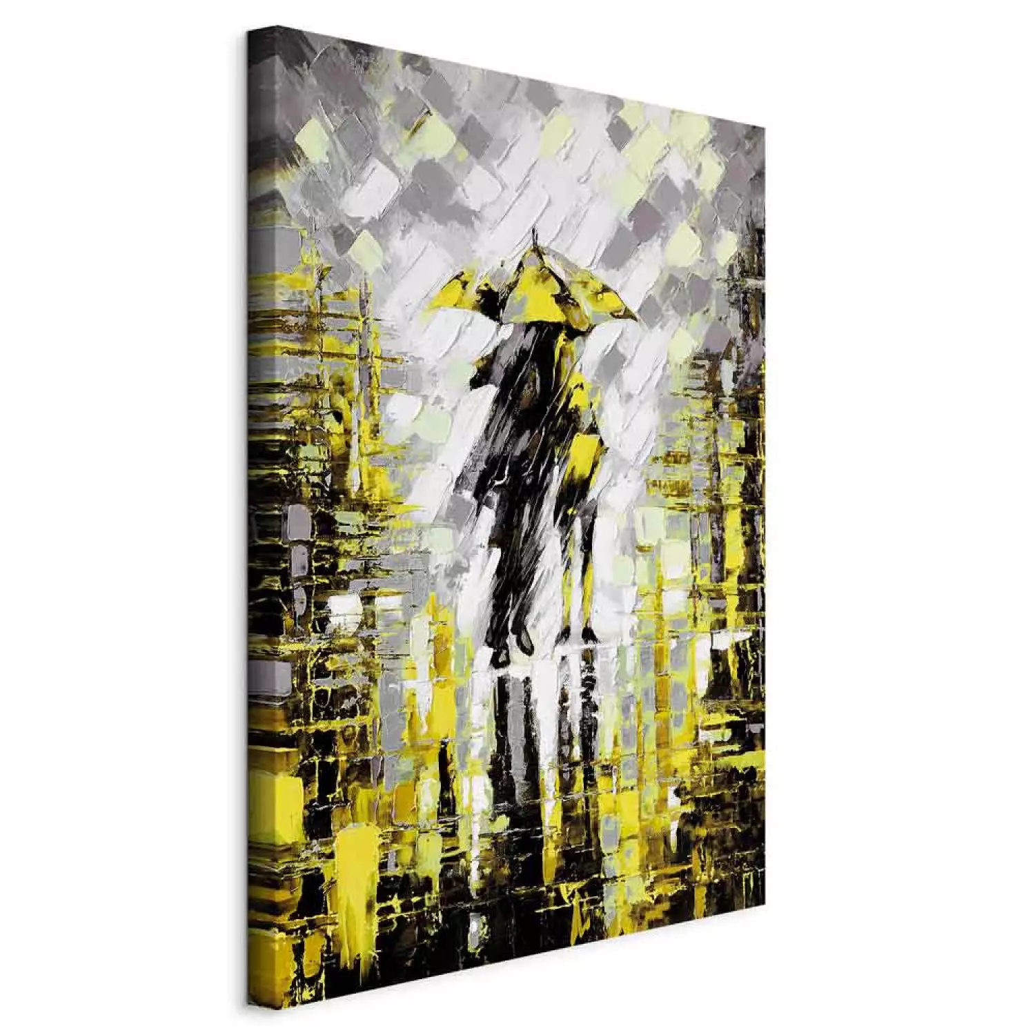Canvas Print Lovers in Colour Vertical Yellow