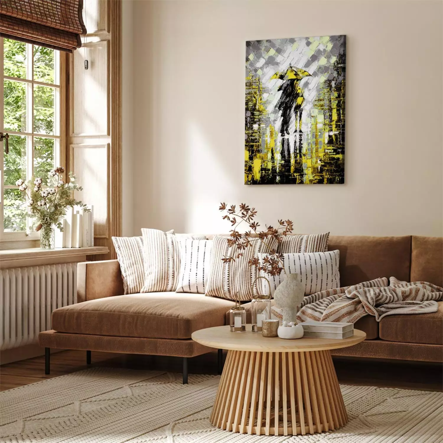 Canvas Print Lovers in Colour Vertical Yellow