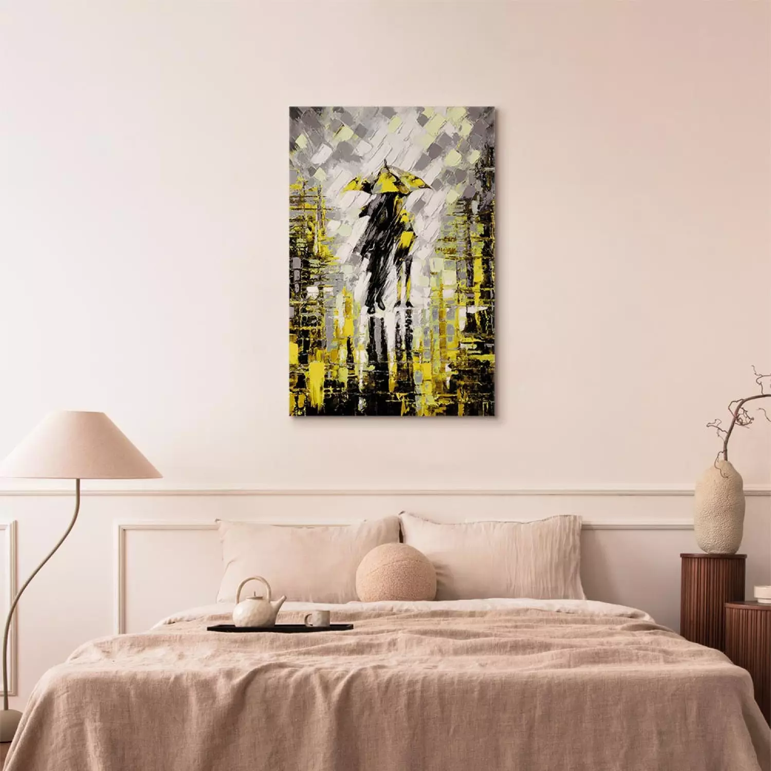 Canvas Print Lovers in Colour Vertical Yellow