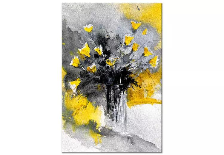 Canvas Bouquet of Colours (1 Part) Vertical Yellow