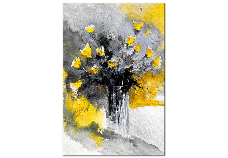 Canvas Bouquet of Colours (1 Part) Vertical Yellow