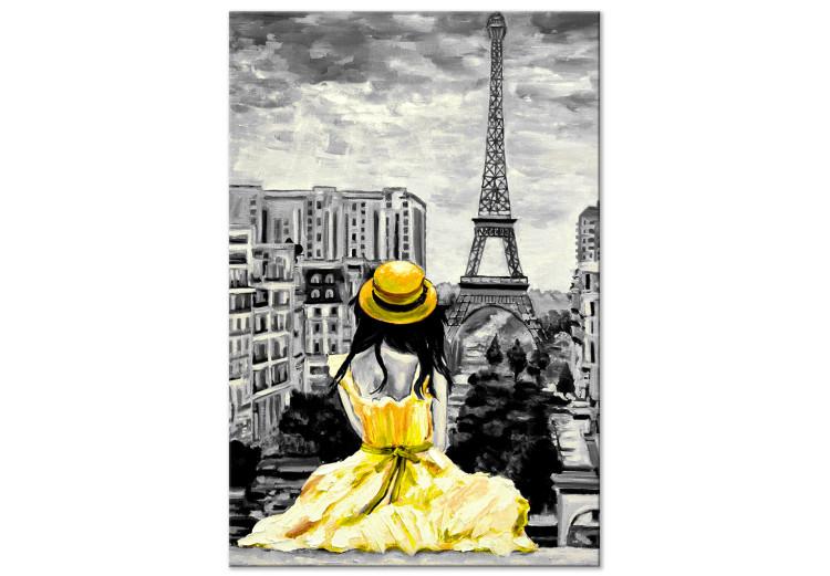 Canvas Paris Colour (1 Part) Vertical Yellow
