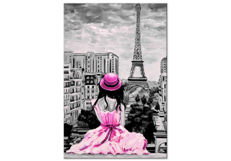 Canvas Paris Colour (1 Part) Vertical Pink