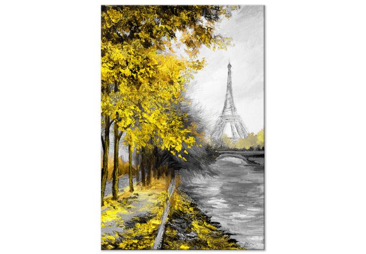 Canvas Paris Channel (1 Part) Vertical Yellow