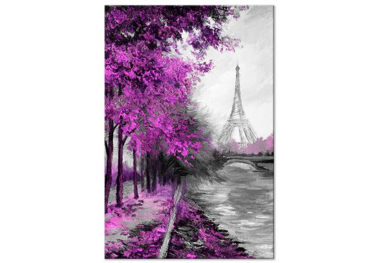 Canvas Paris Channel (1 Part) Vertical Pink