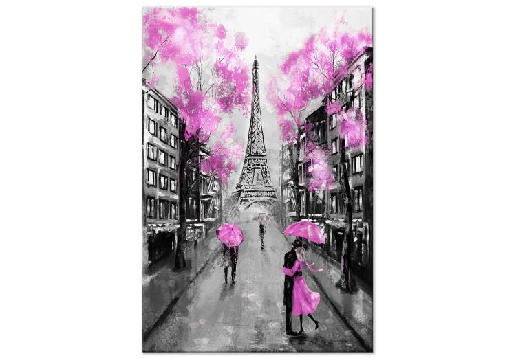 Canvas Paris Rendez-Vous (1 Part) Vertical Pink