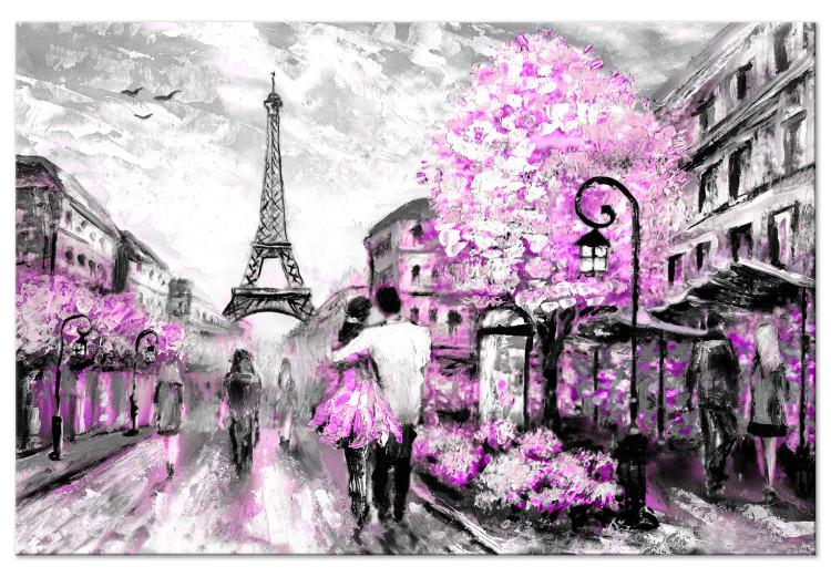 Canvas Colourful Rendez-Vous (1 Part) Wide Pink