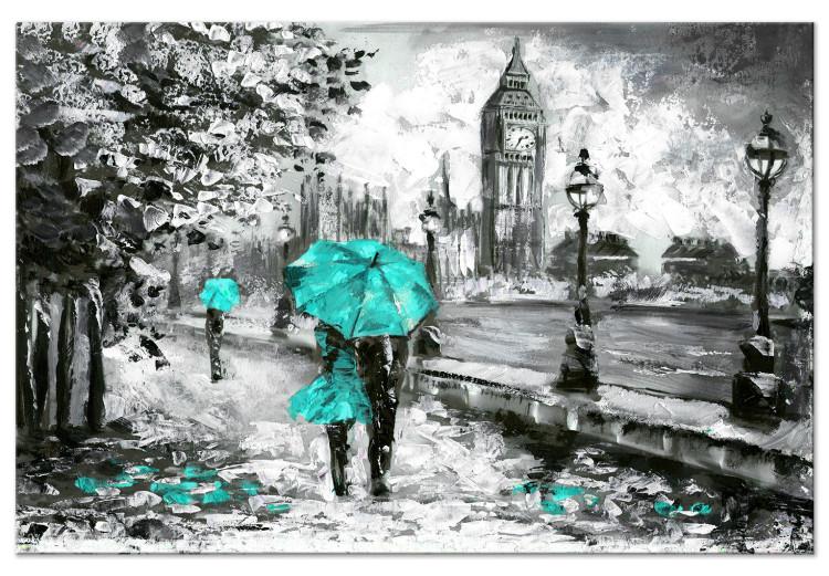 Canvas Walk in London (1 Part) Wide Turquoise