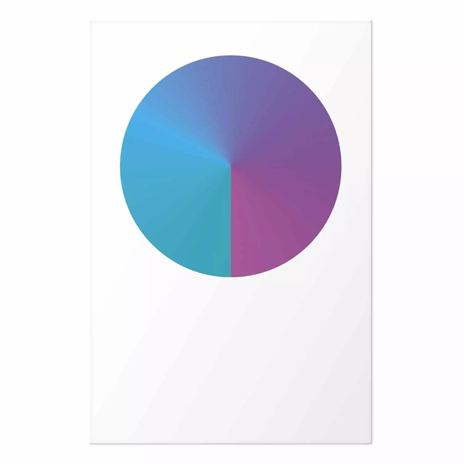 Poster Neon Gradient - geometric figure in the shape of a circle with gradient
