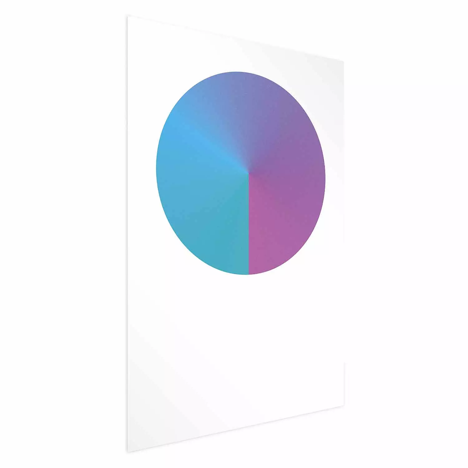 Poster Neon Gradient - geometric figure in the shape of a circle with gradient