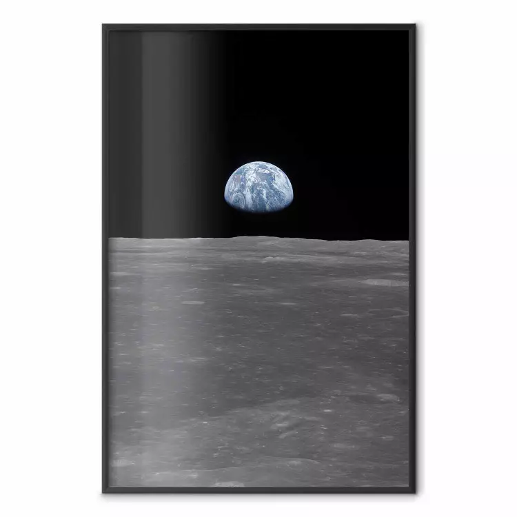 Far from Home - view from the moon to planet Earth in deep space