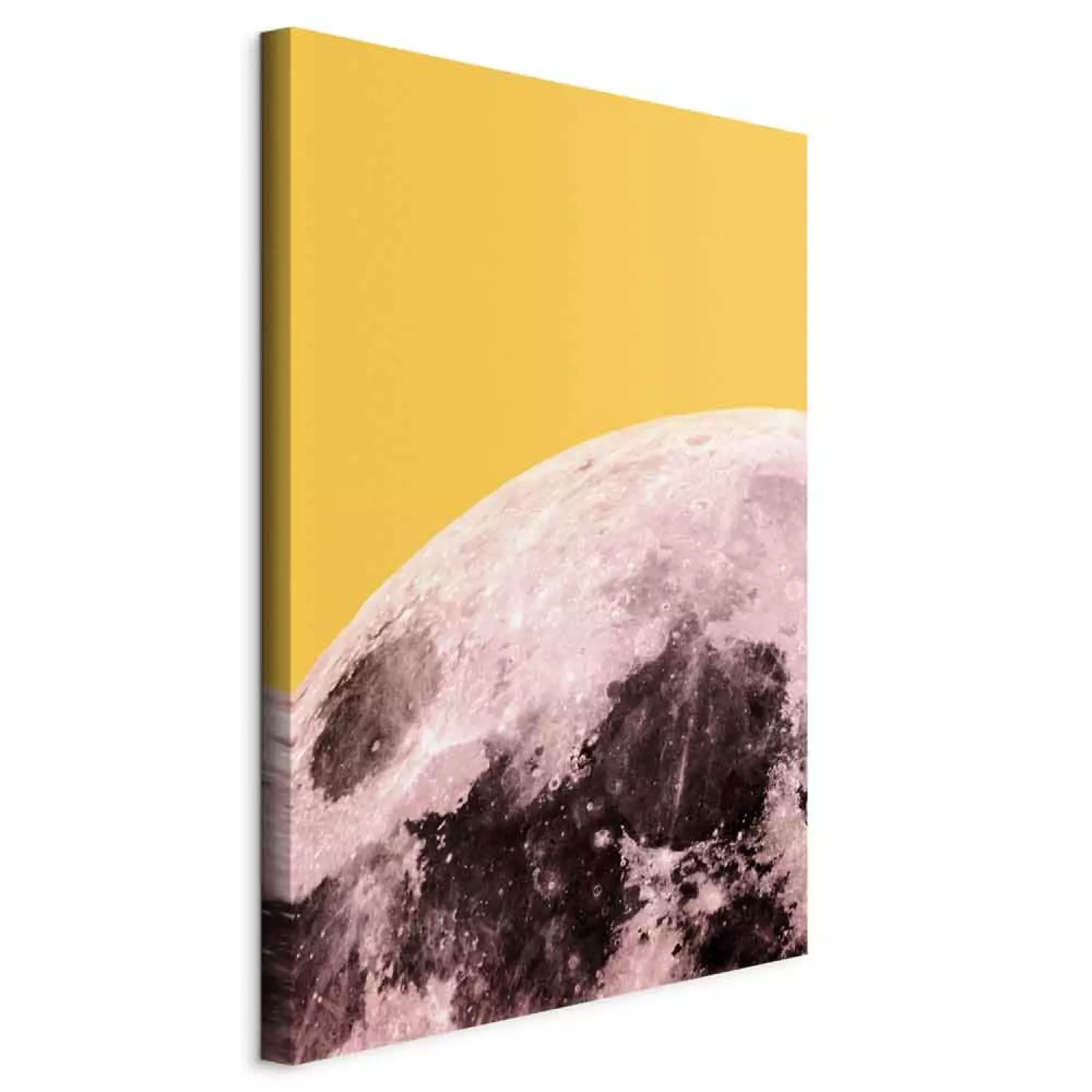 Canvas Art Print Unusual colours of the moon - photo of the cosmos in original colours