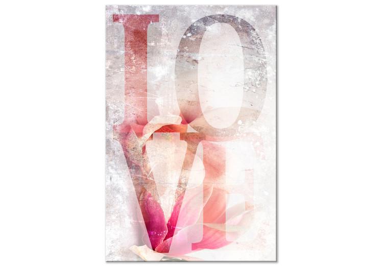Canvas Colourful Love sign - typographic motif with an English inscription
