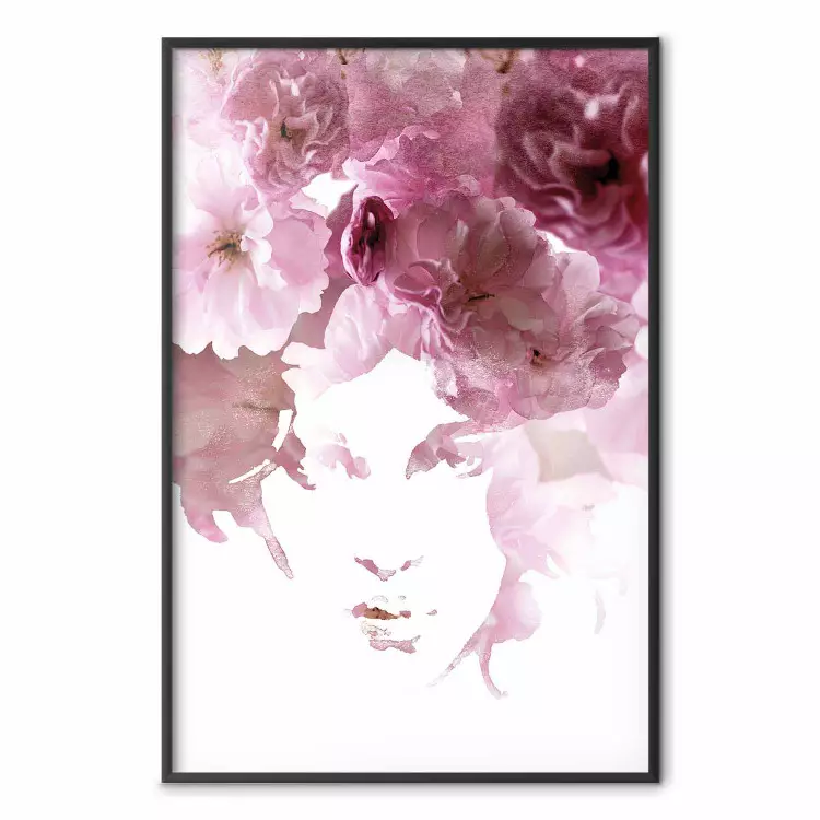 Floral Gaze - whimsical portrait of a face created from flowers