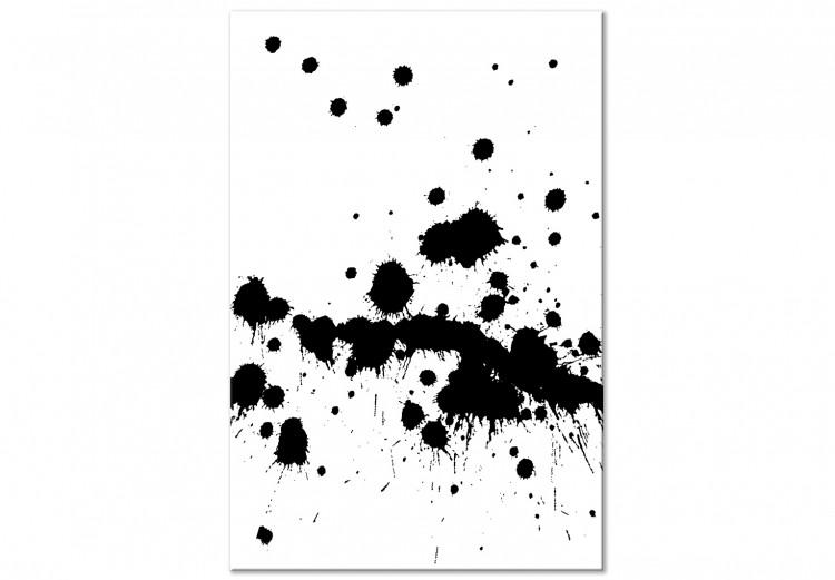 Canvas Blots on the wall - black and white minimalist graphics with a pattern