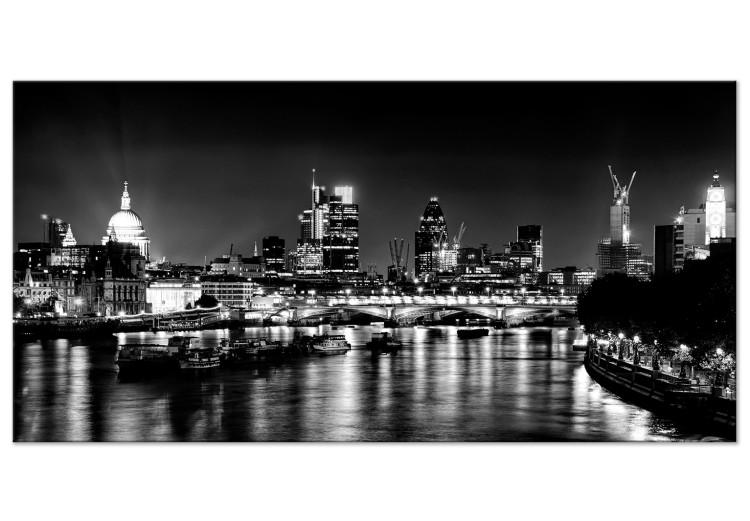 Canvas London Lights (1 Part) Black and White