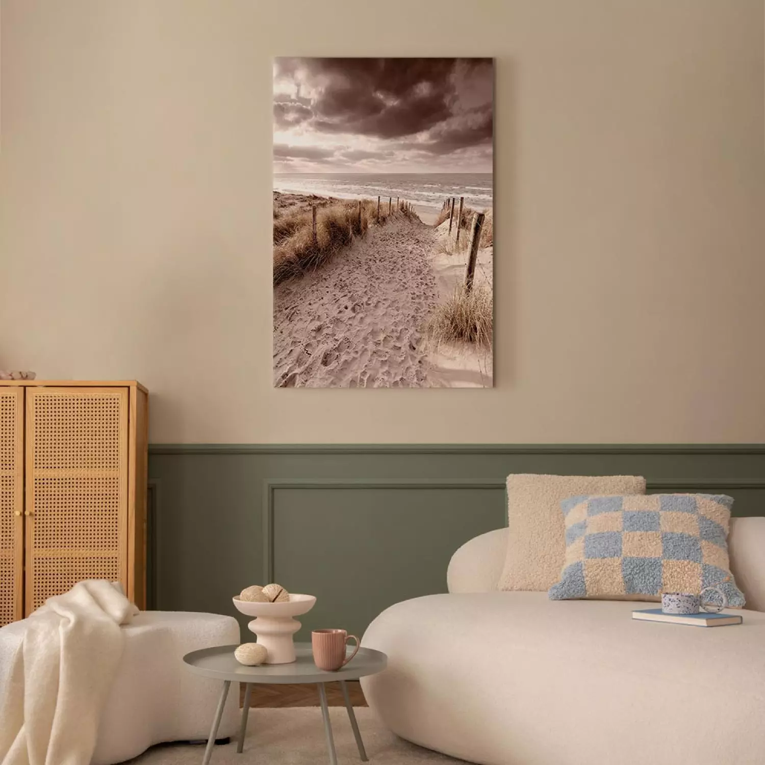Canvas Art Print Distant Dune Vertical