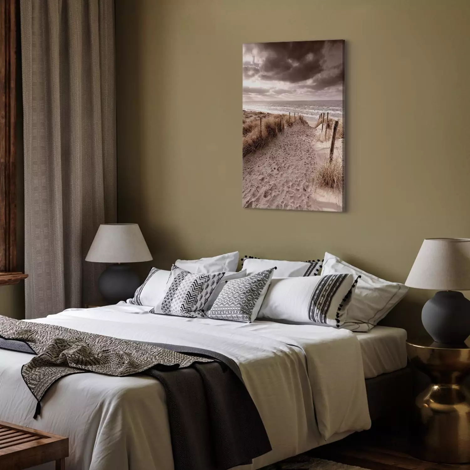 Canvas Art Print Distant Dune Vertical
