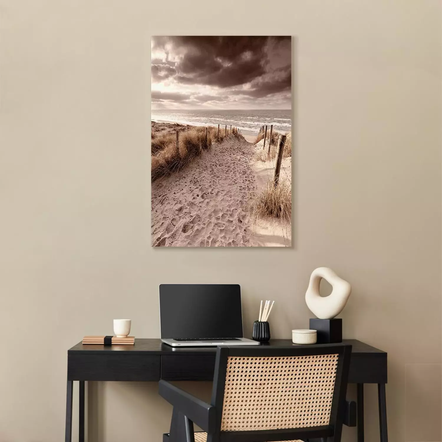 Canvas Art Print Distant Dune Vertical