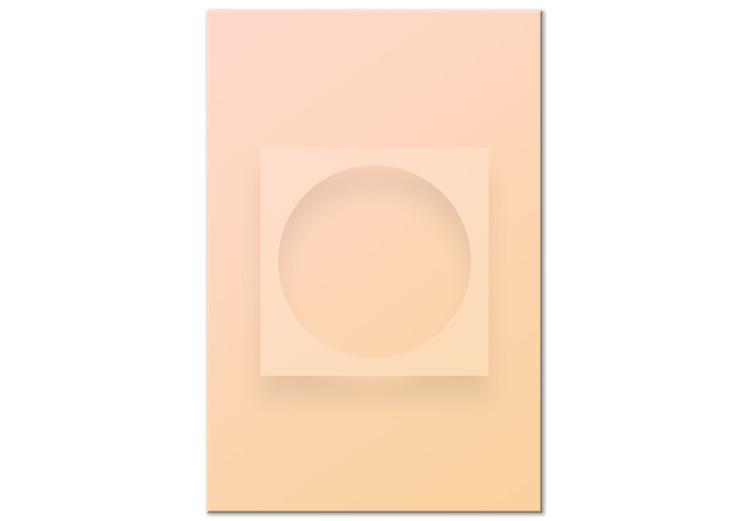 Canvas Pastel geometry - an abstract composition with a circle and a square