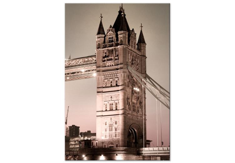 Canvas Tower of Tower Bridge - photo of London architecture in night light