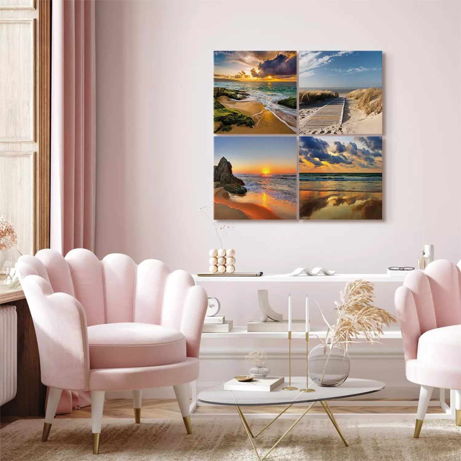 Canvas Print Calmness of the Sea (4-piece)