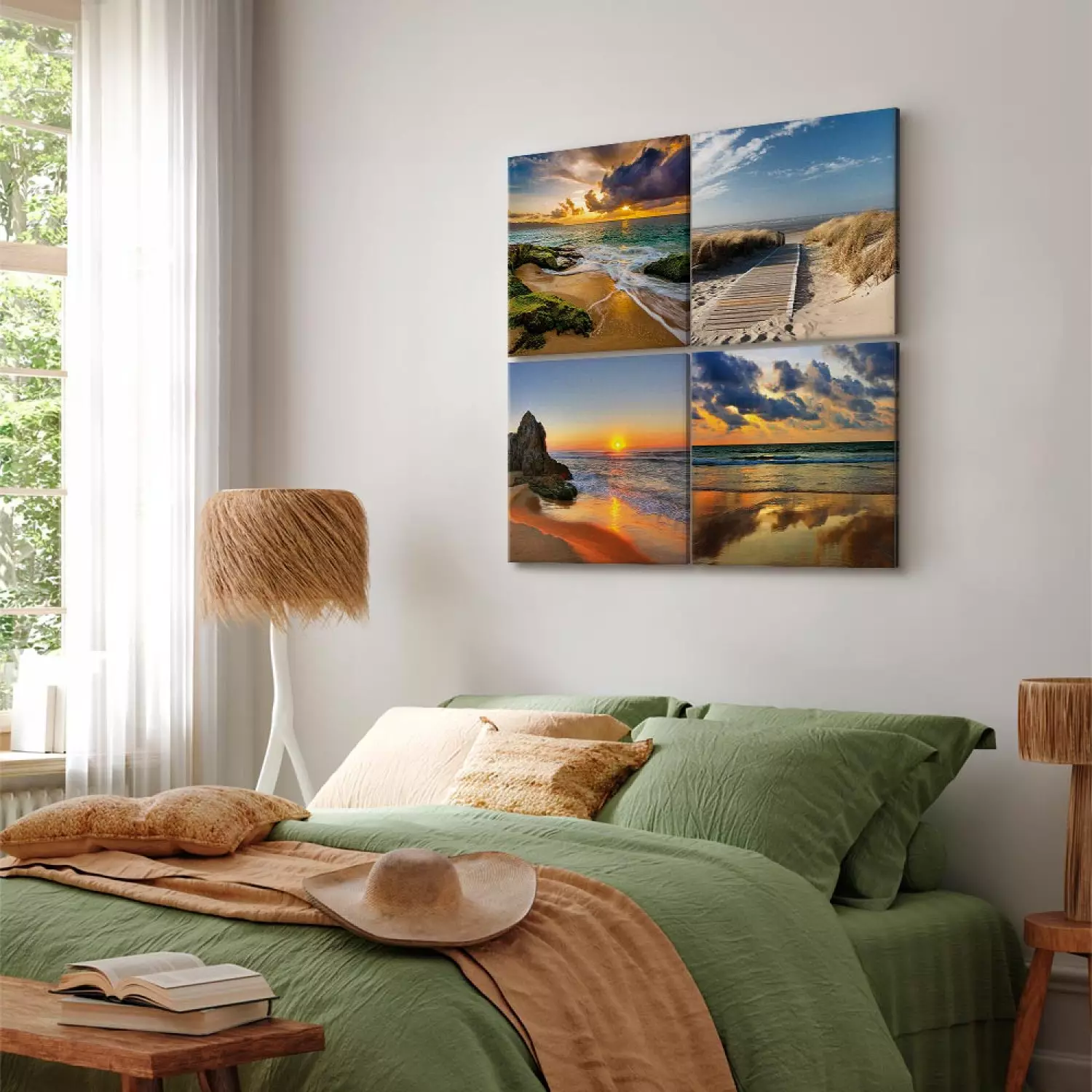 Canvas Print Calmness of the Sea (4-piece)