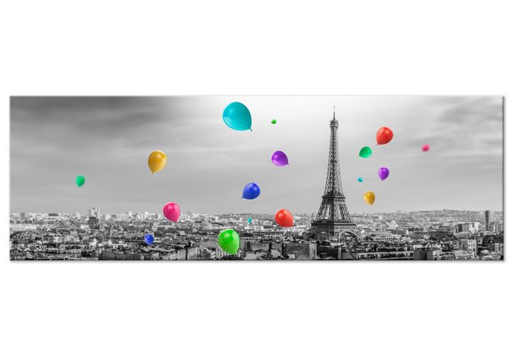 Canvas Paris Balloon (1 Part) Narrow Colourful